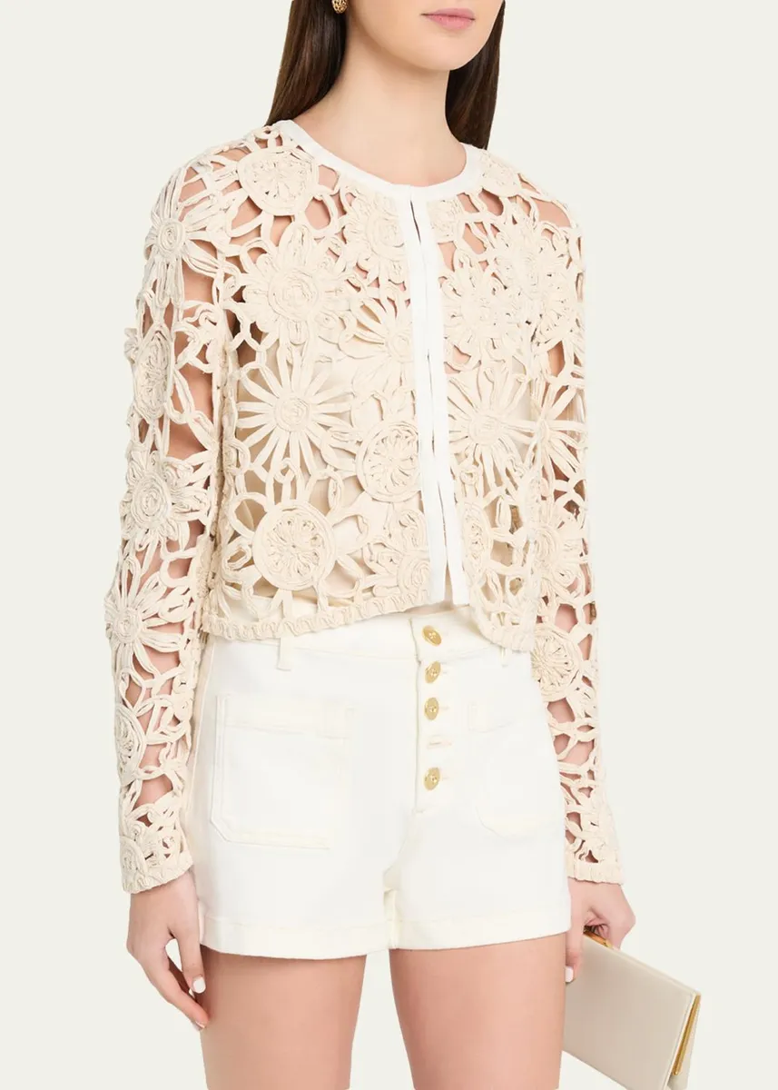 Ramy Brook Adelynn Openwork Floral Jacket | Thumbnail 4