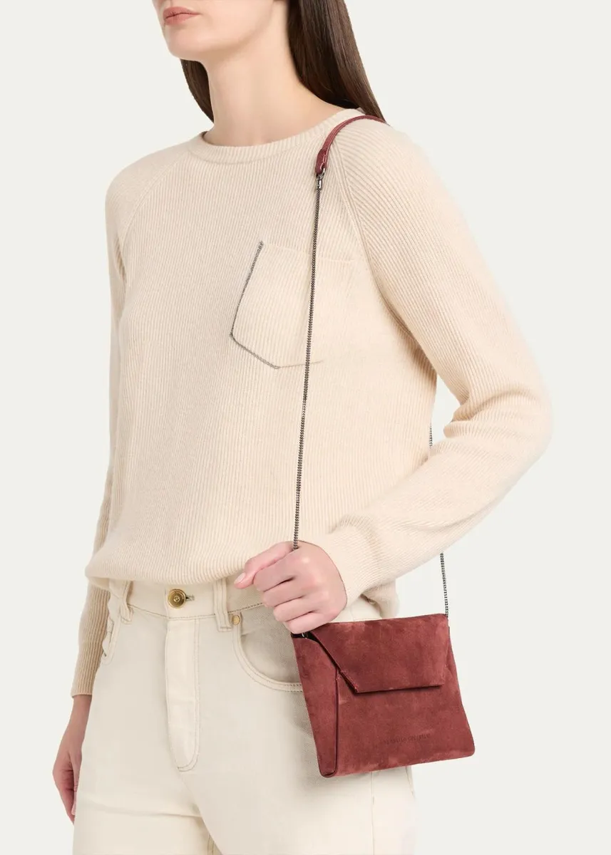 Brunello Cucinelli Suede Envelope Clutch Bag | Thumbnail 2 Brunello Cucinelli Suede Envelope Clutch Bag | Thumbnail 2