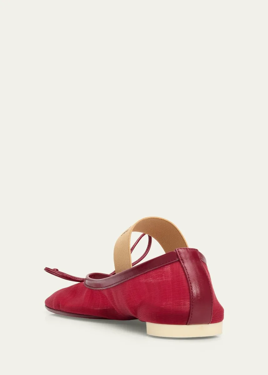 MM6 MAISON MARGIELA Mesh Anatomic Numeric Ballerina Flats | Thumbnail 8 MM6 MAISON MARGIELA Mesh Anatomic Numeric Ballerina Flats | Thumbnail 8