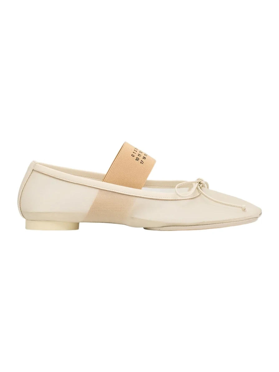 MM6 MAISON MARGIELA Mesh Anatomic Numeric Ballerina Flats