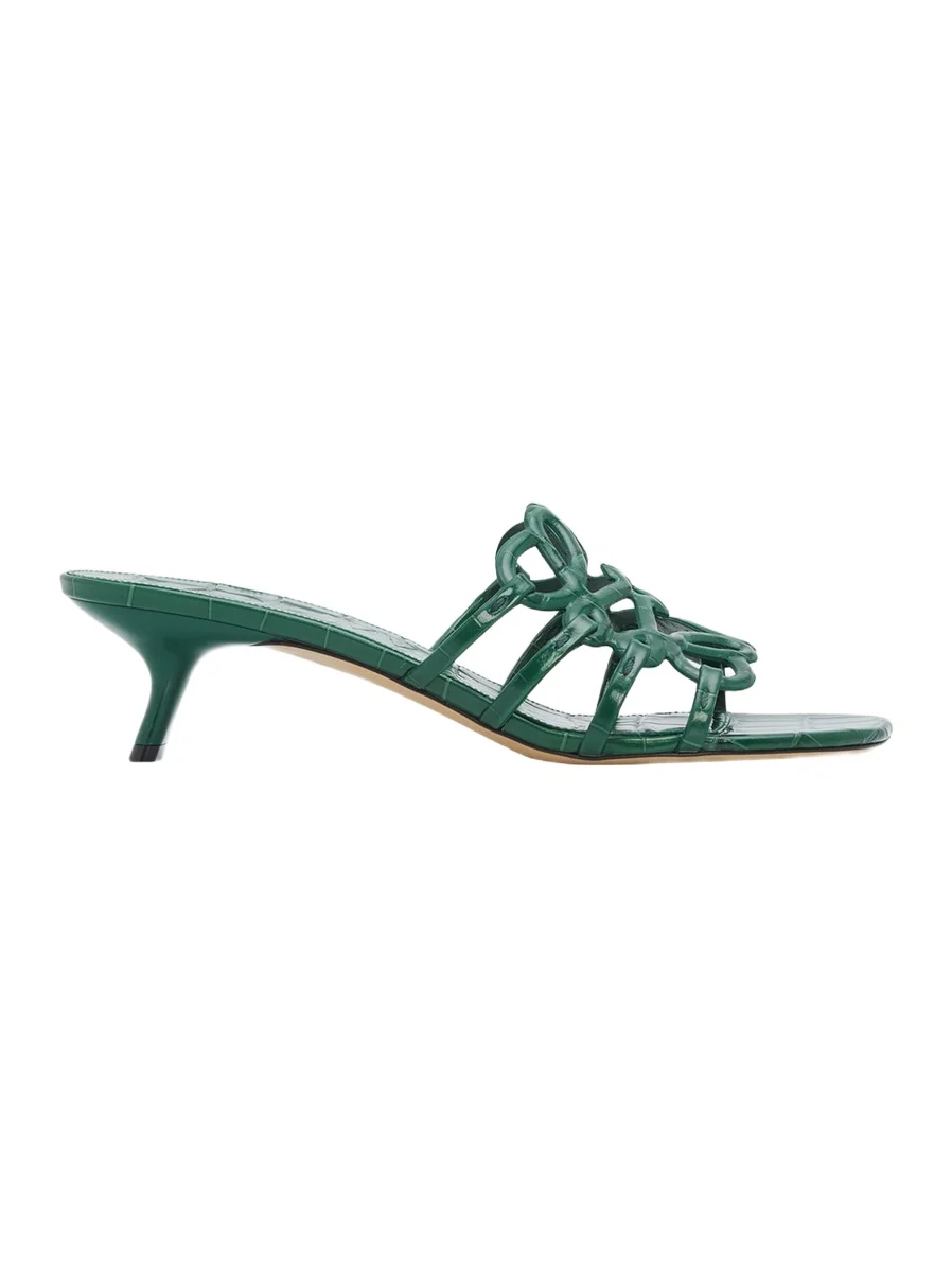 Petal Anagram 45mm Croc-Embossed Leather Sandals Petal Anagram 45mm Croc-Embossed Leather Sandals