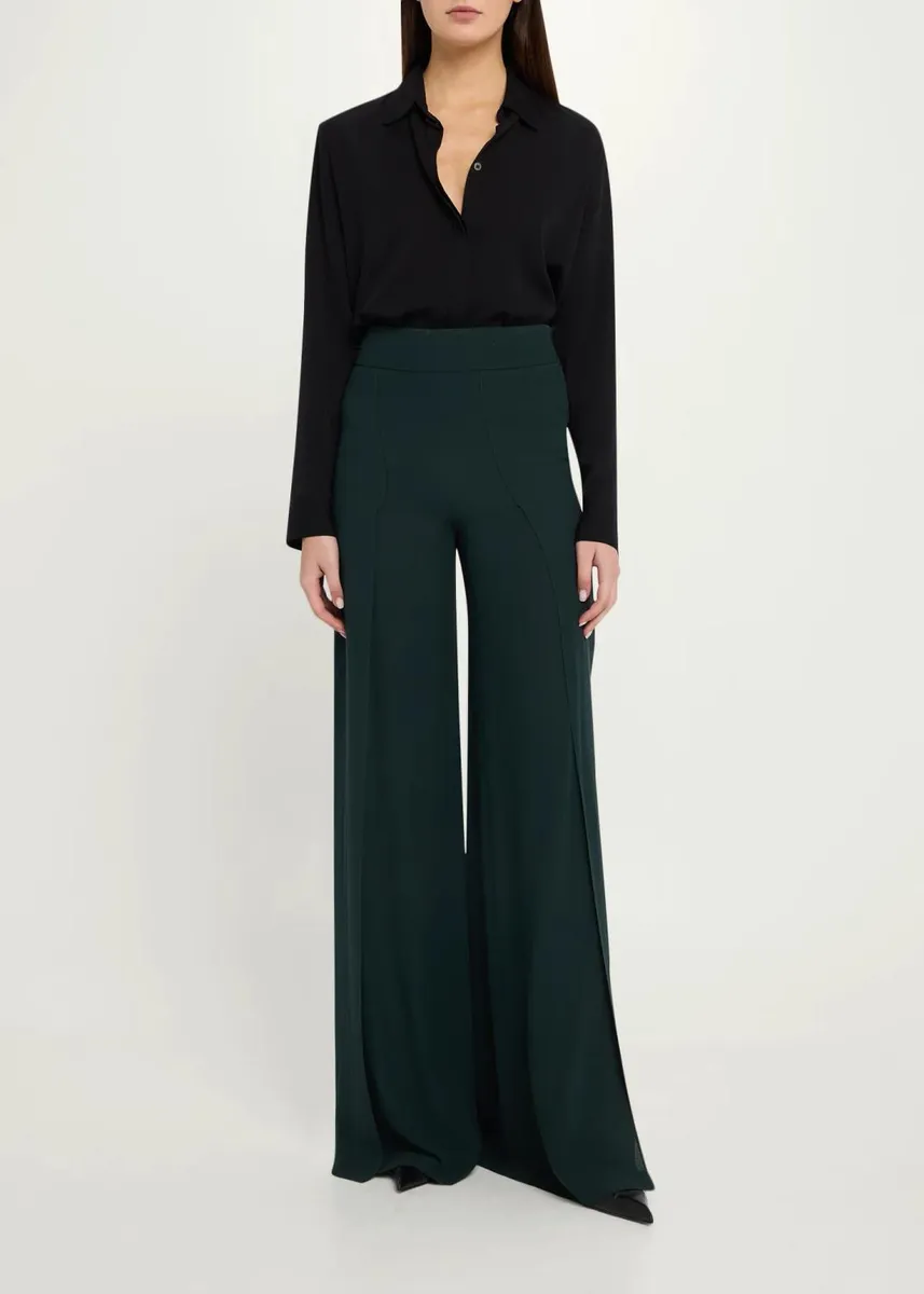 Akris Fellia Silk Georgette Flared Pants | Thumbnail 2
