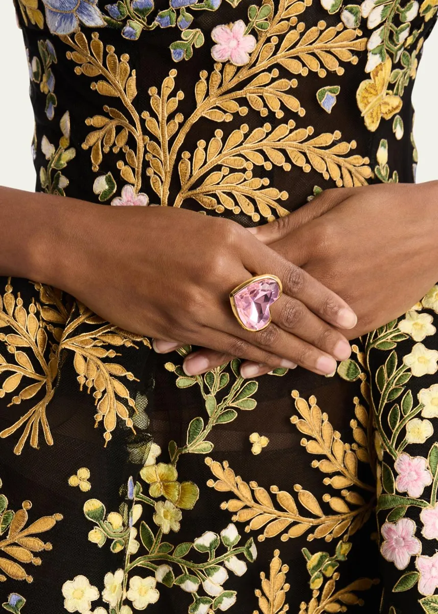 Oscar de la Renta Crystal Heart Ring | Thumbnail 2