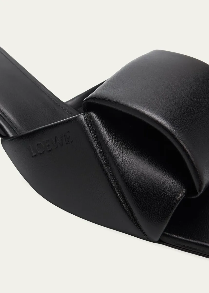 Loewe 45mm Origami Leather Slide Sandals | Thumbnail 3 Loewe 45mm Origami Leather Slide Sandals | Thumbnail 3