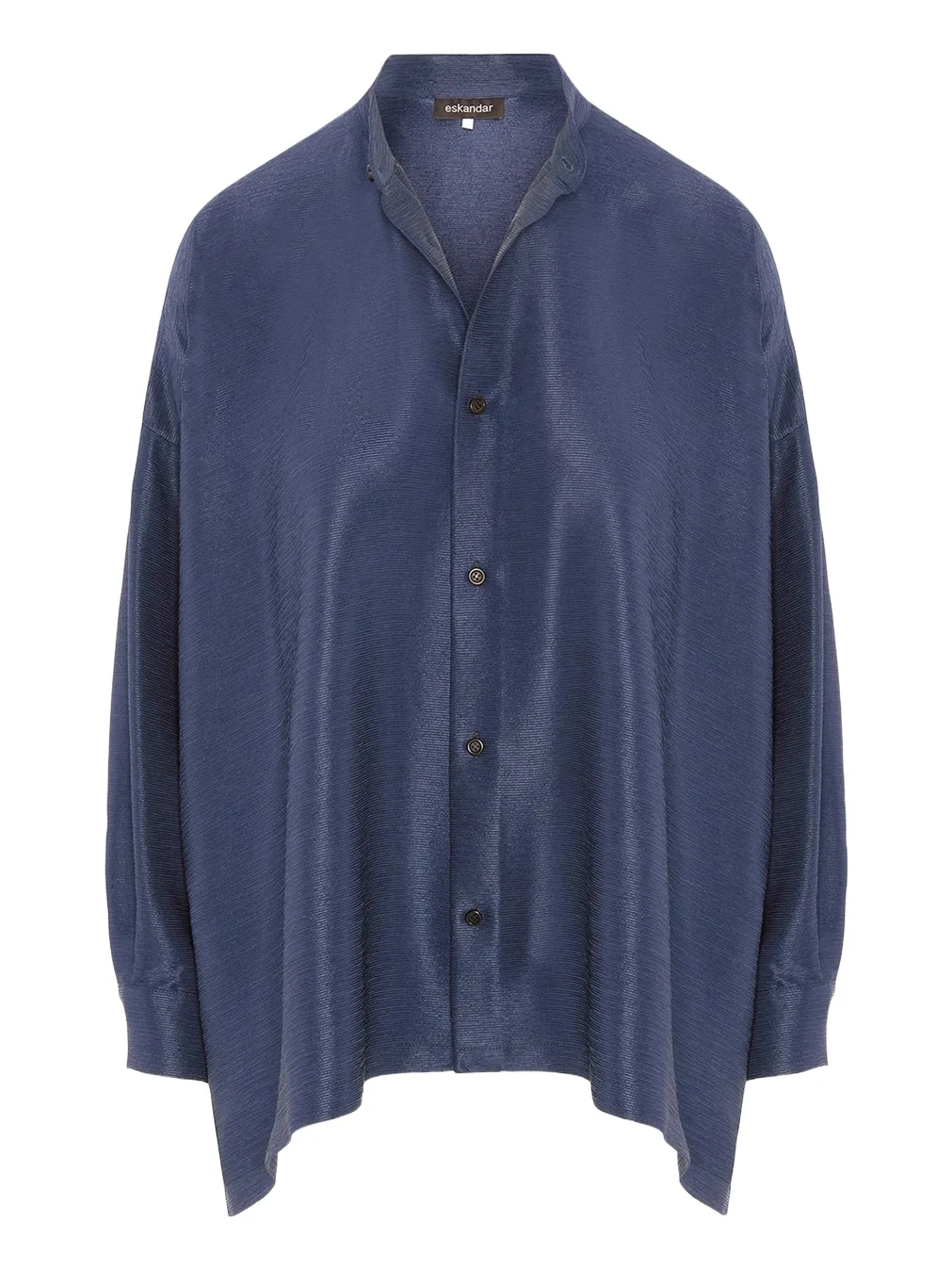 Midweight Silk Plisse Wide A-Line Shirt