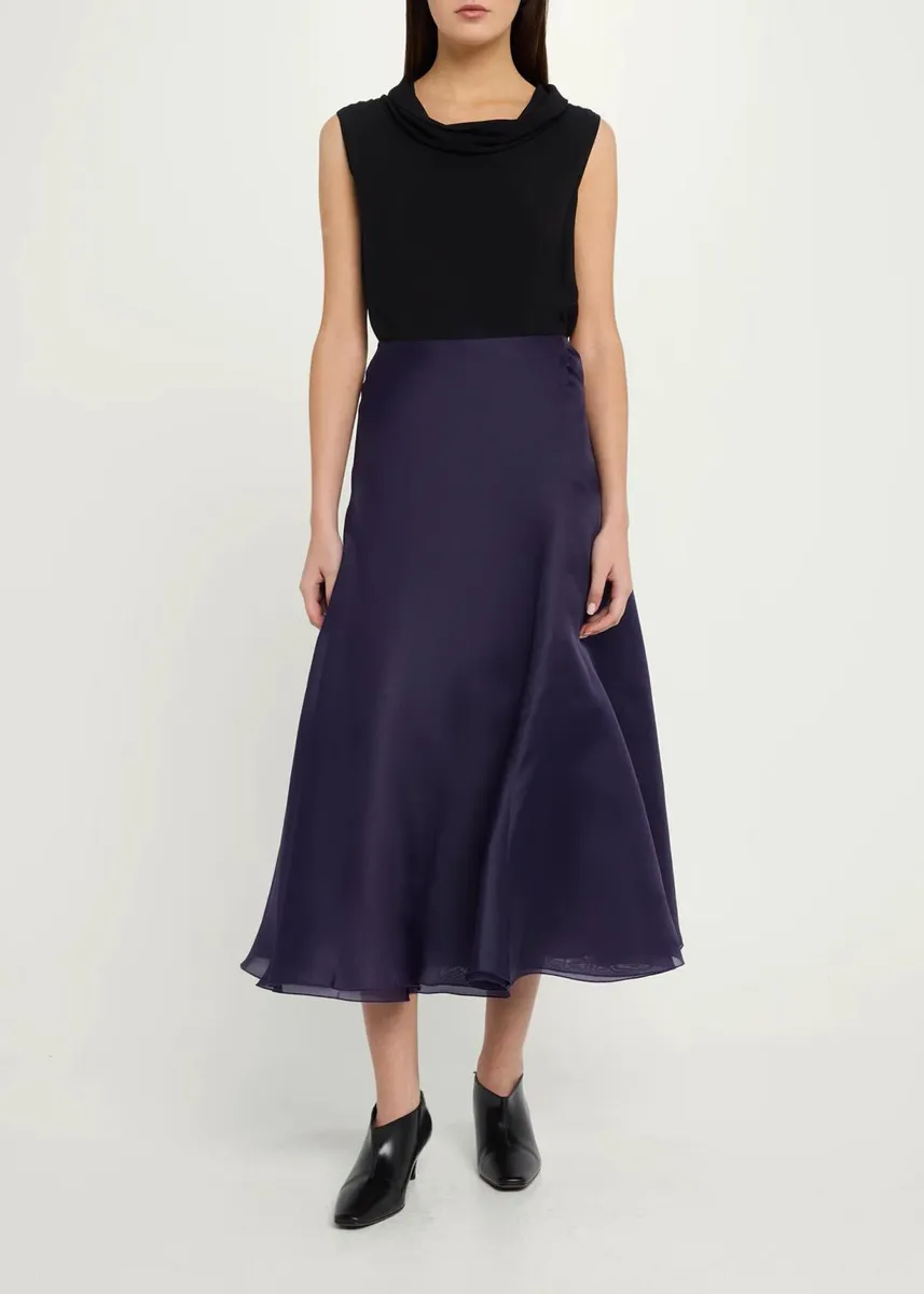 Akris Silk Organza A-Line Midi Skirt | Thumbnail 2