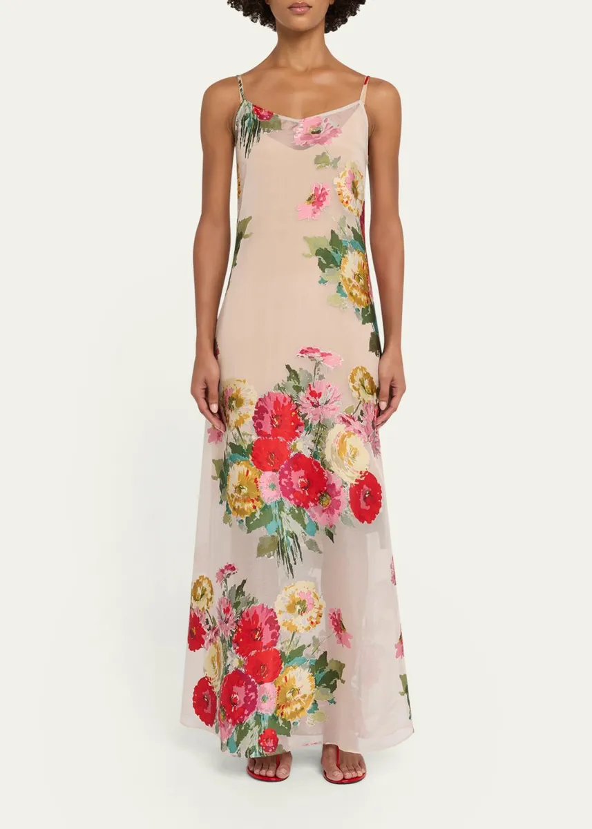 Libertine Pat Nixon Floral Overlay Slip Dress | Thumbnail 2 Libertine Pat Nixon Floral Overlay Slip Dress | Thumbnail 2