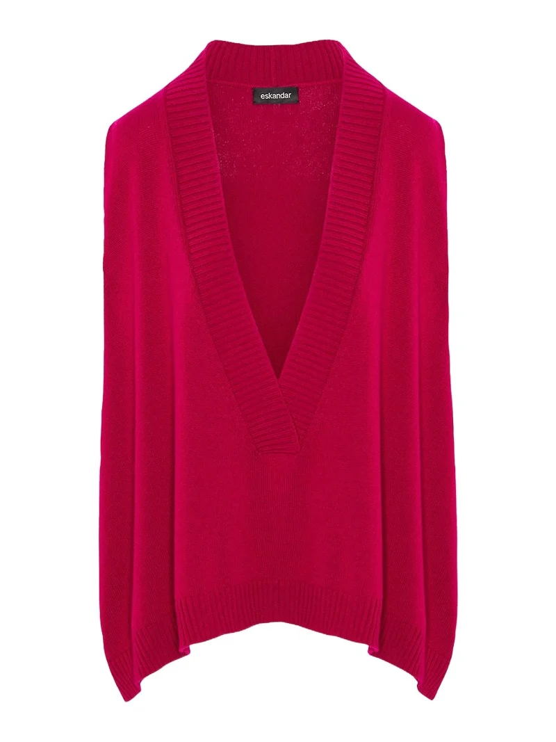 Cashmere A-Line Sleeveless Deep V-Neck Sweater Cashmere A-Line Sleeveless Deep V-Neck Sweater