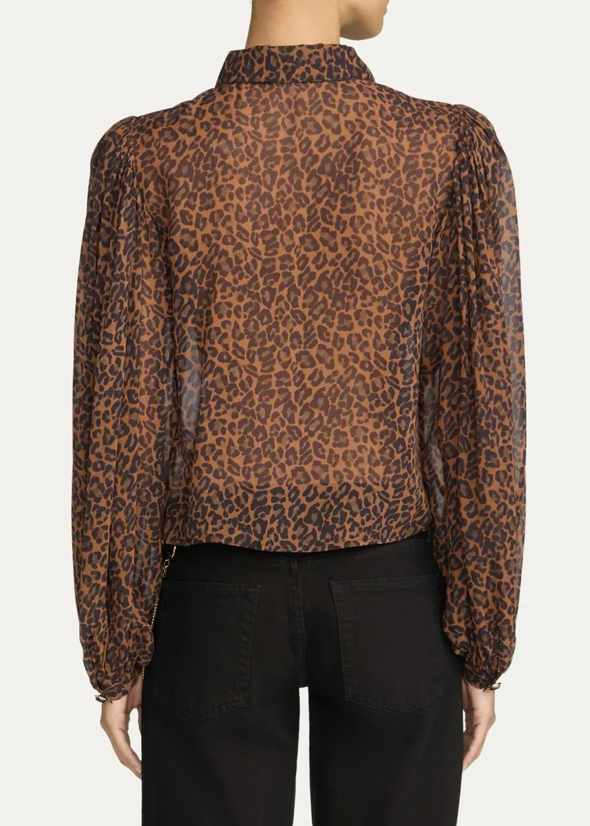 Frame The Silk Prairie Leopard Blouse | Thumbnail 3 Frame The Silk Prairie Leopard Blouse | Thumbnail 3
