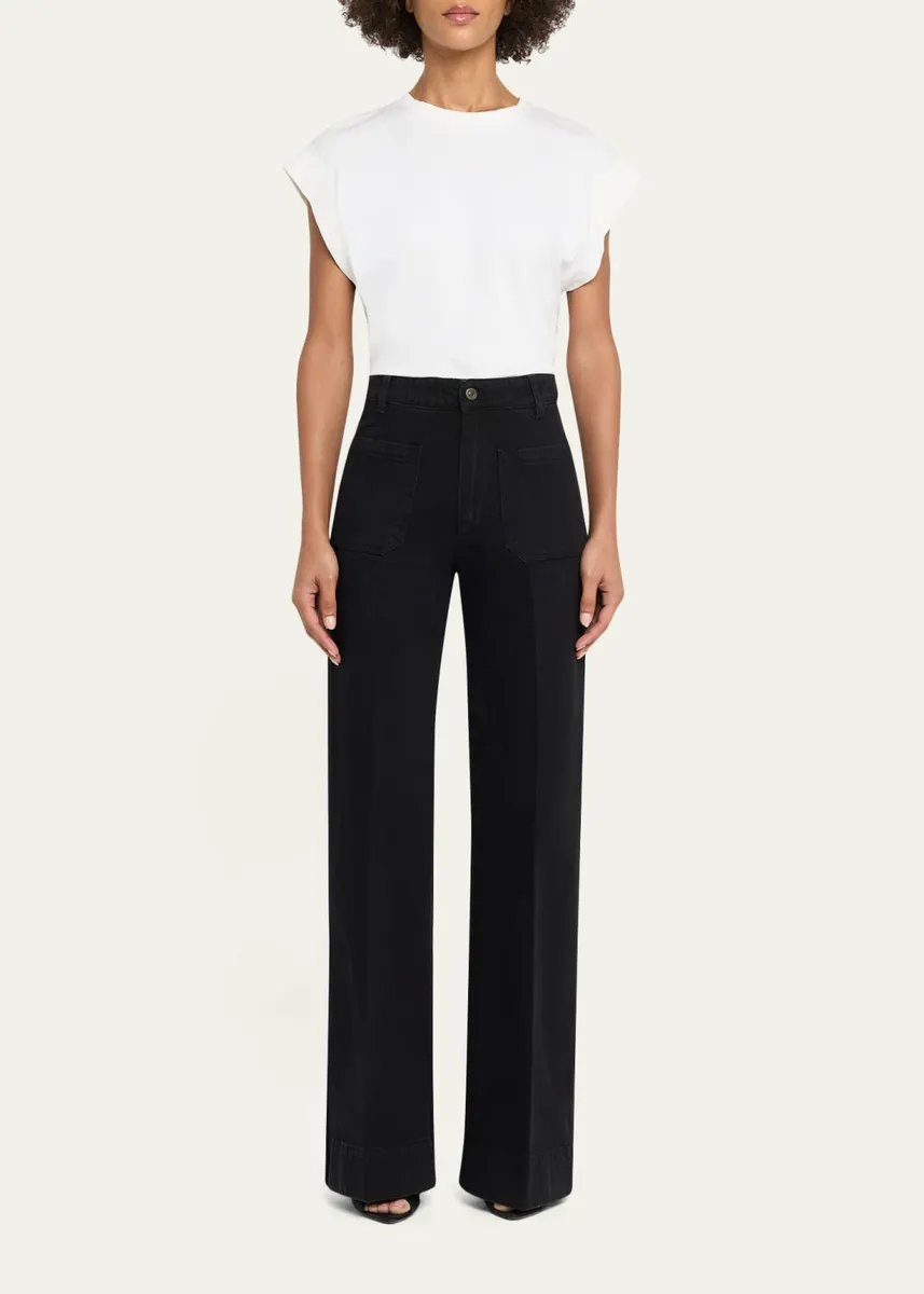 Victoria Beckham Alina Patch-Pocket Straight-Leg Jeans | Thumbnail 2