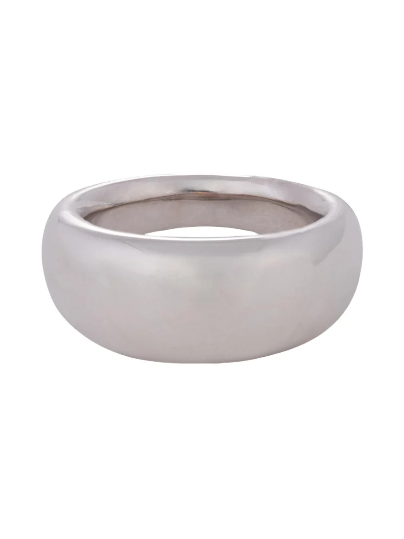18K White Gold 10mm French Dome Ring 18K White Gold 10mm French Dome Ring