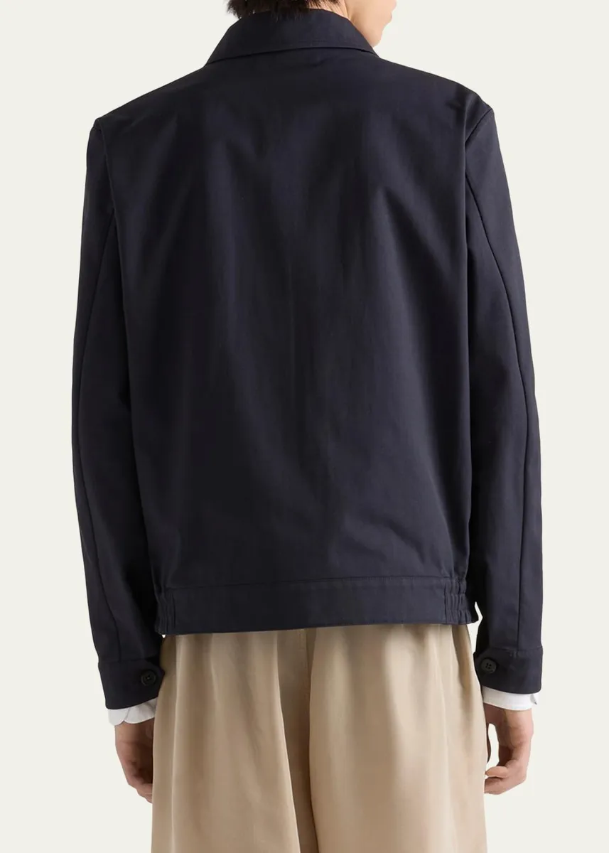 Prada Men's Technical Twill Shirt Jacket | Thumbnail 3 Prada Men's Technical Twill Shirt Jacket | Thumbnail 3