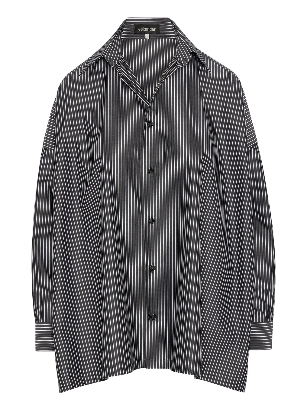 A-Line Striped Cotton Shirt A-Line Striped Cotton Shirt
