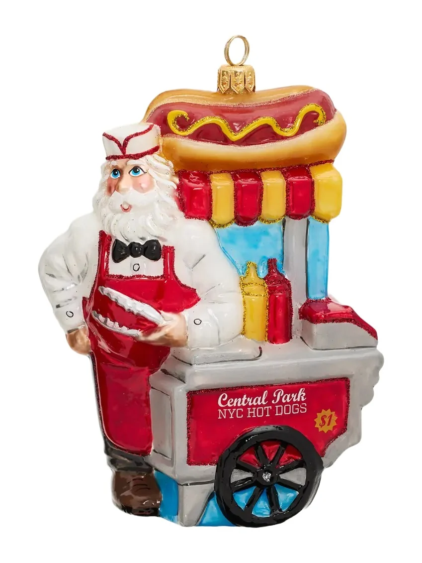 Joy To The World Collectibles Central Park Hot Dog Vendor 3D Christmas Ornament | Thumbnail 1 Joy To The World Collectibles Central Park Hot Dog Vendor 3D Christmas Ornament | Thumbnail 1
