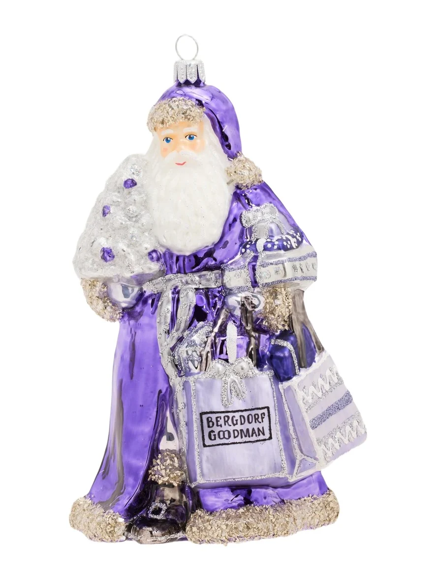 Shopping Santa Christmas Ornament Shopping Santa Christmas Ornament