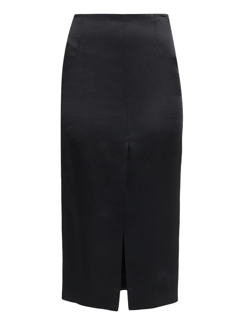 Akris Silk Satin Slit Midi Pencil Skirt