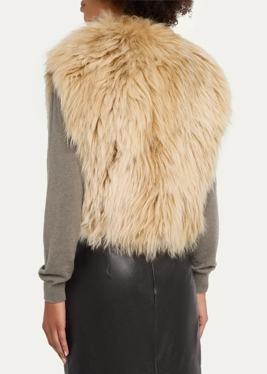 Brunello Cucinelli Long Lamb Shearling Vest | Thumbnail 3