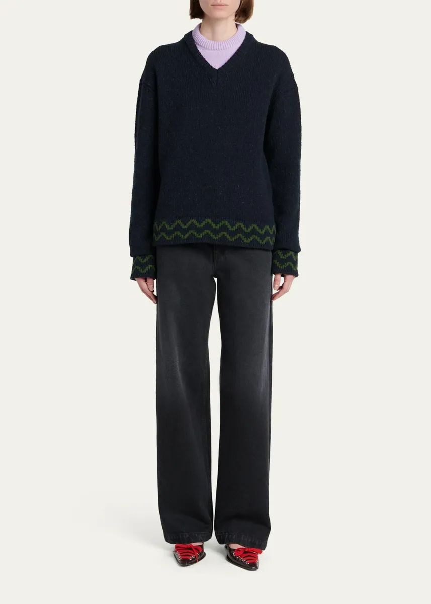 Marni Layered Wool Sweater | Thumbnail 2 Marni Layered Wool Sweater | Thumbnail 2