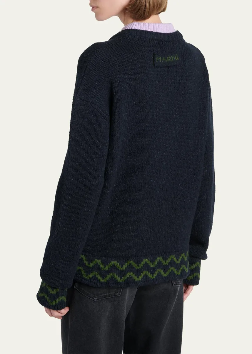 Marni Layered Wool Sweater | Thumbnail 3 Marni Layered Wool Sweater | Thumbnail 3