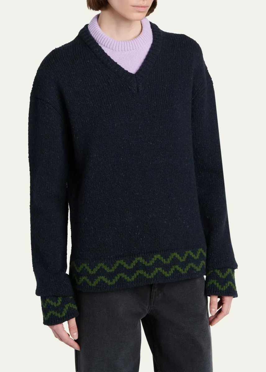 Marni Layered Wool Sweater | Thumbnail 4 Marni Layered Wool Sweater | Thumbnail 4