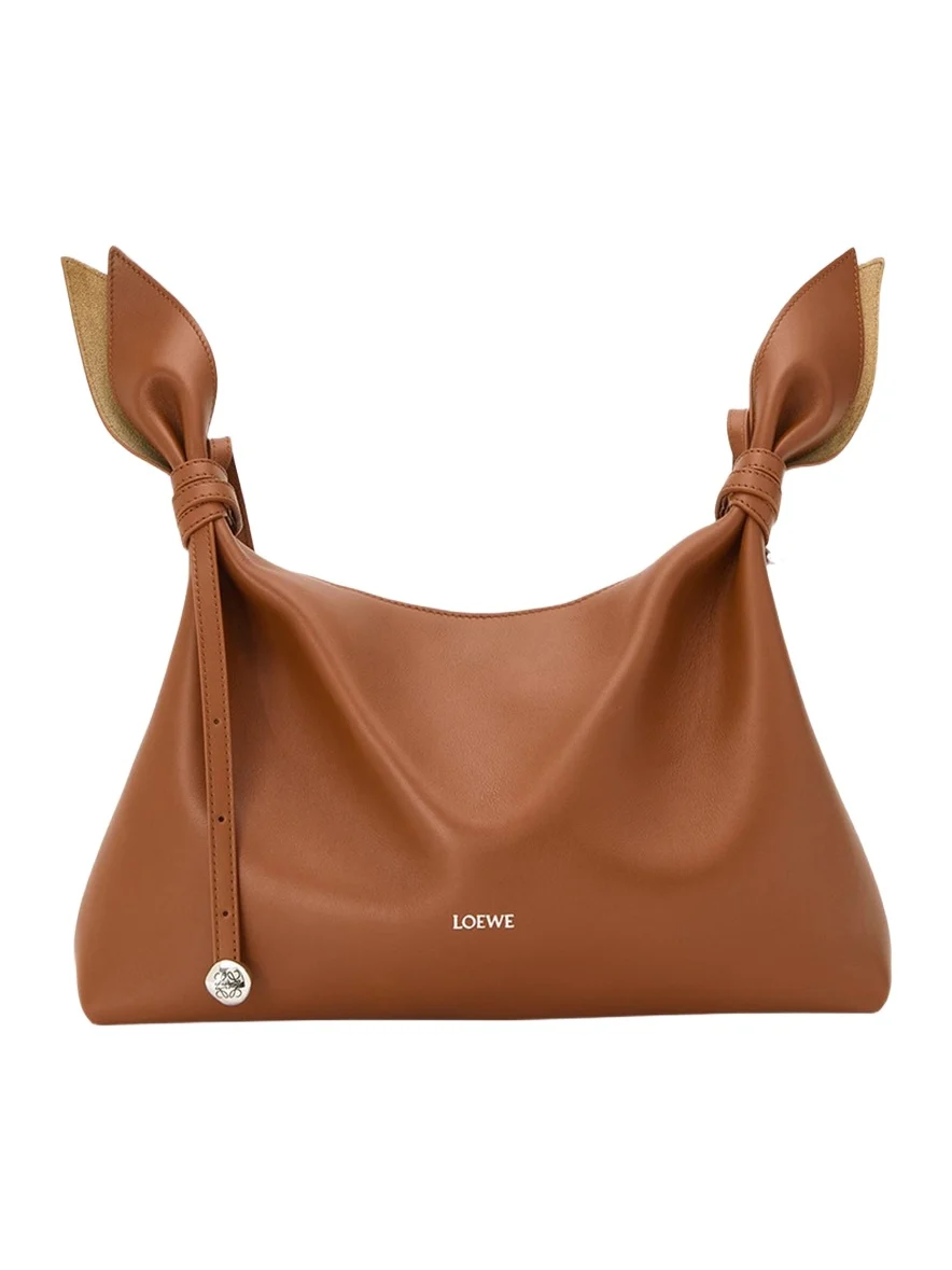 Scarf Medium Knotted Leather Shoulder Bag Scarf Medium Knotted Leather Shoulder Bag