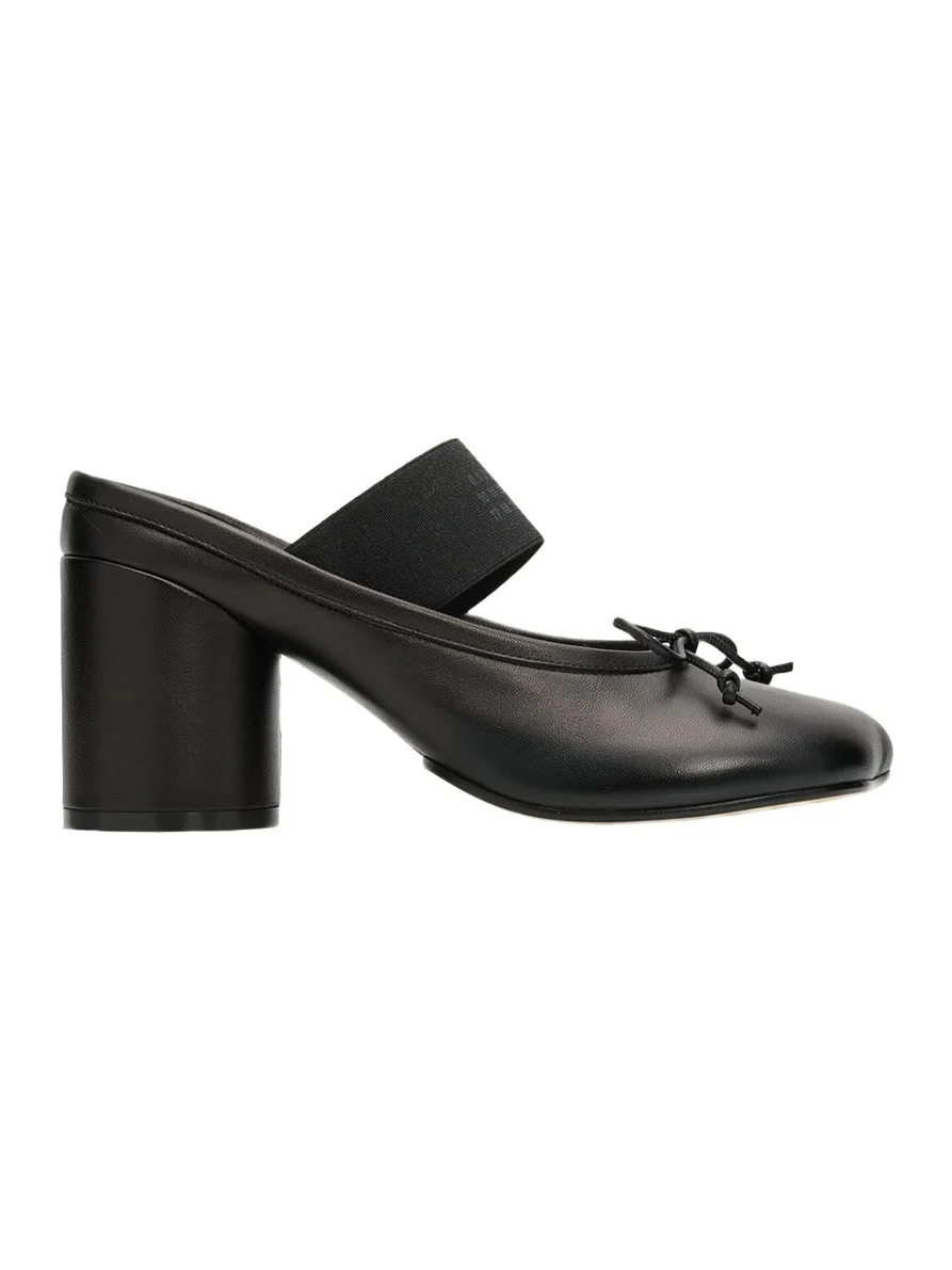 MM6 MAISON MARGIELA 60mm Leather Mary Jane Ballerina Mule Pumps