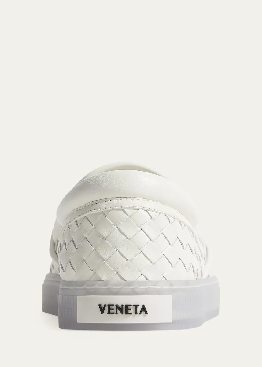 Bottega Veneta Men's Serena Intrecciato Leather Slip-On Sneakers | Thumbnail 3 Bottega Veneta Men's Serena Intrecciato Leather Slip-On Sneakers | Thumbnail 3