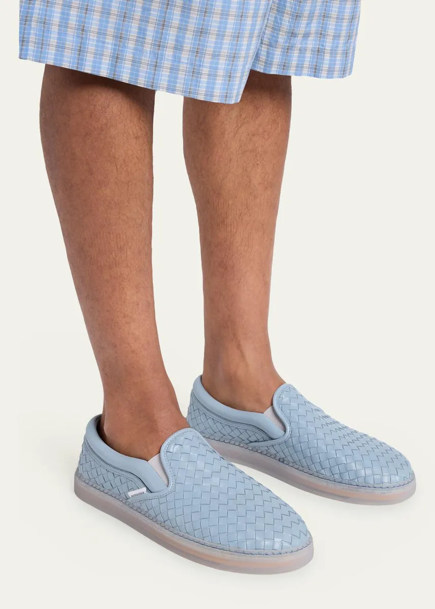 Bottega Veneta Men's Serena Intrecciato Leather Slip-On Sneakers | Thumbnail 5 Bottega Veneta Men's Serena Intrecciato Leather Slip-On Sneakers | Thumbnail 5