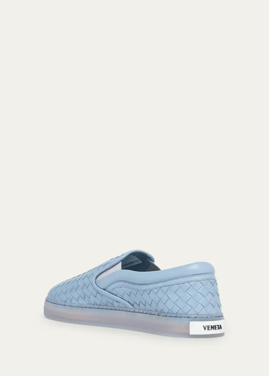 Bottega Veneta Men's Serena Intrecciato Leather Slip-On Sneakers | Thumbnail 7 Bottega Veneta Men's Serena Intrecciato Leather Slip-On Sneakers | Thumbnail 7