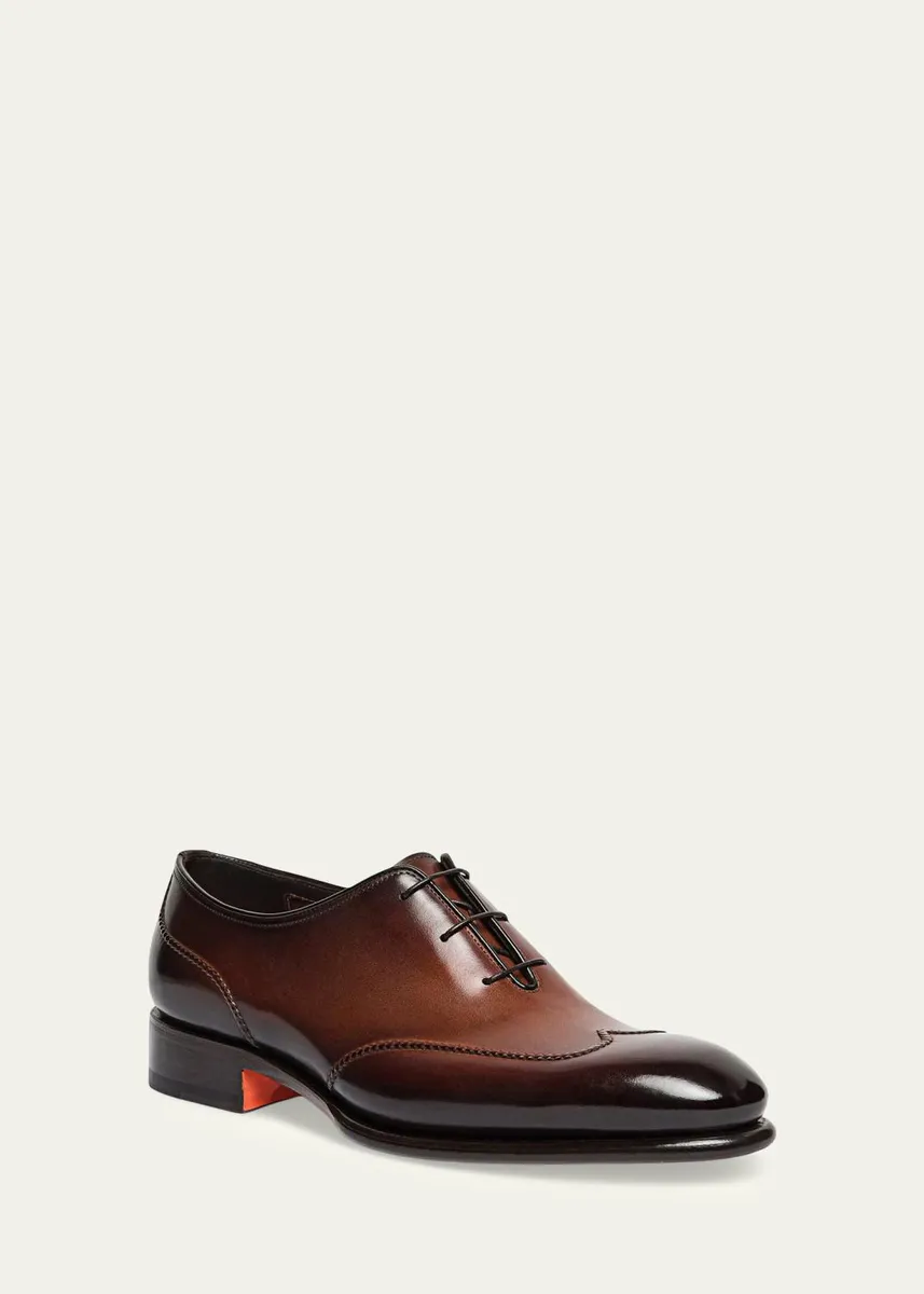 Santoni Men's People Wingtip Leather Oxfords | Thumbnail 2