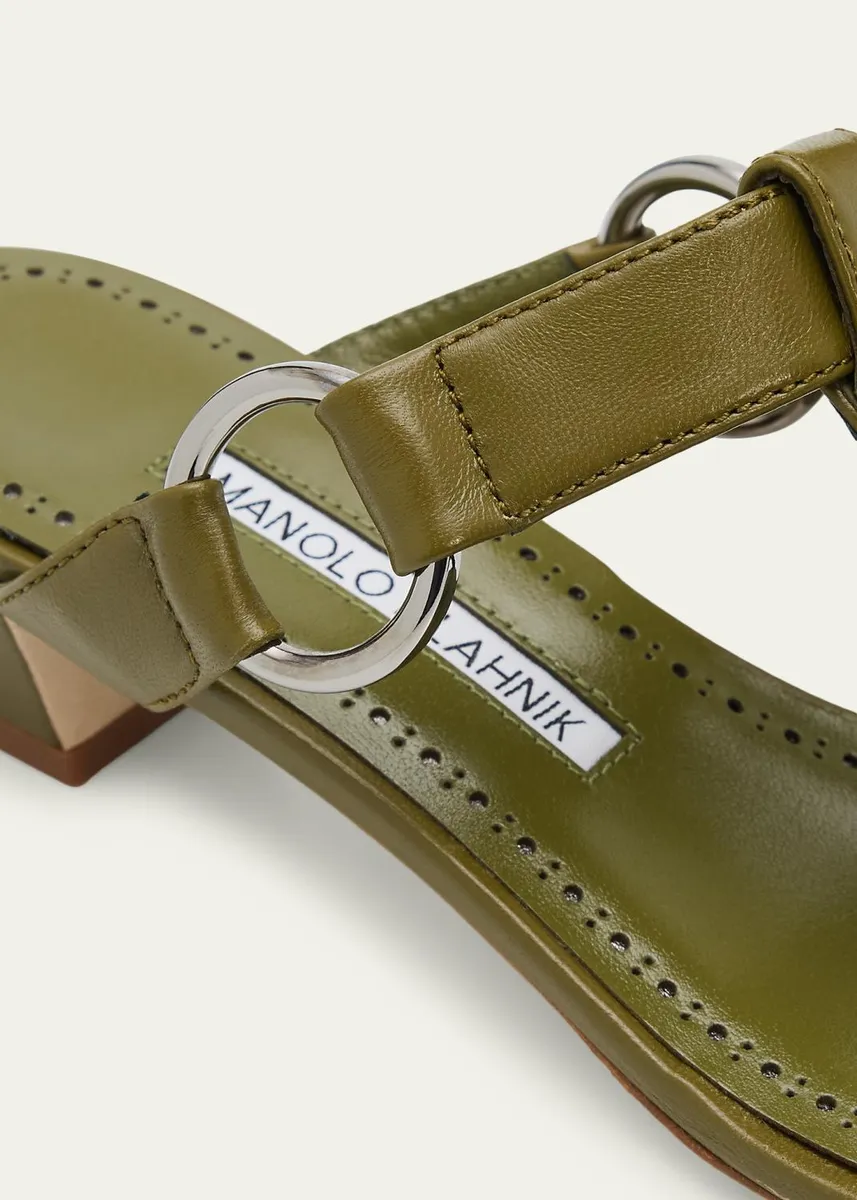 Manolo Blahnik 30mm Mionamu T-Bar Slide Sandals | Thumbnail 3