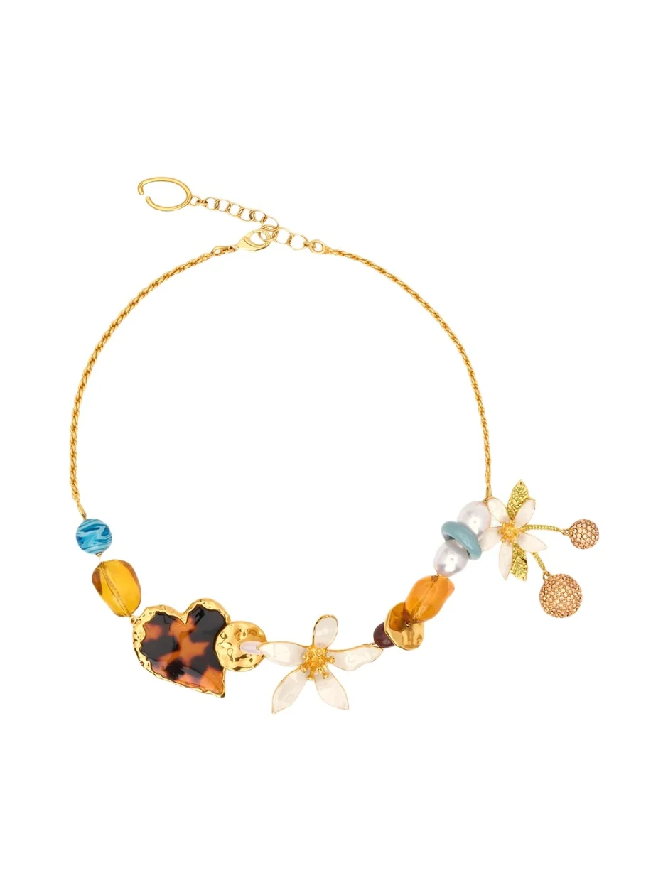 Orange Blossom Charm Necklace