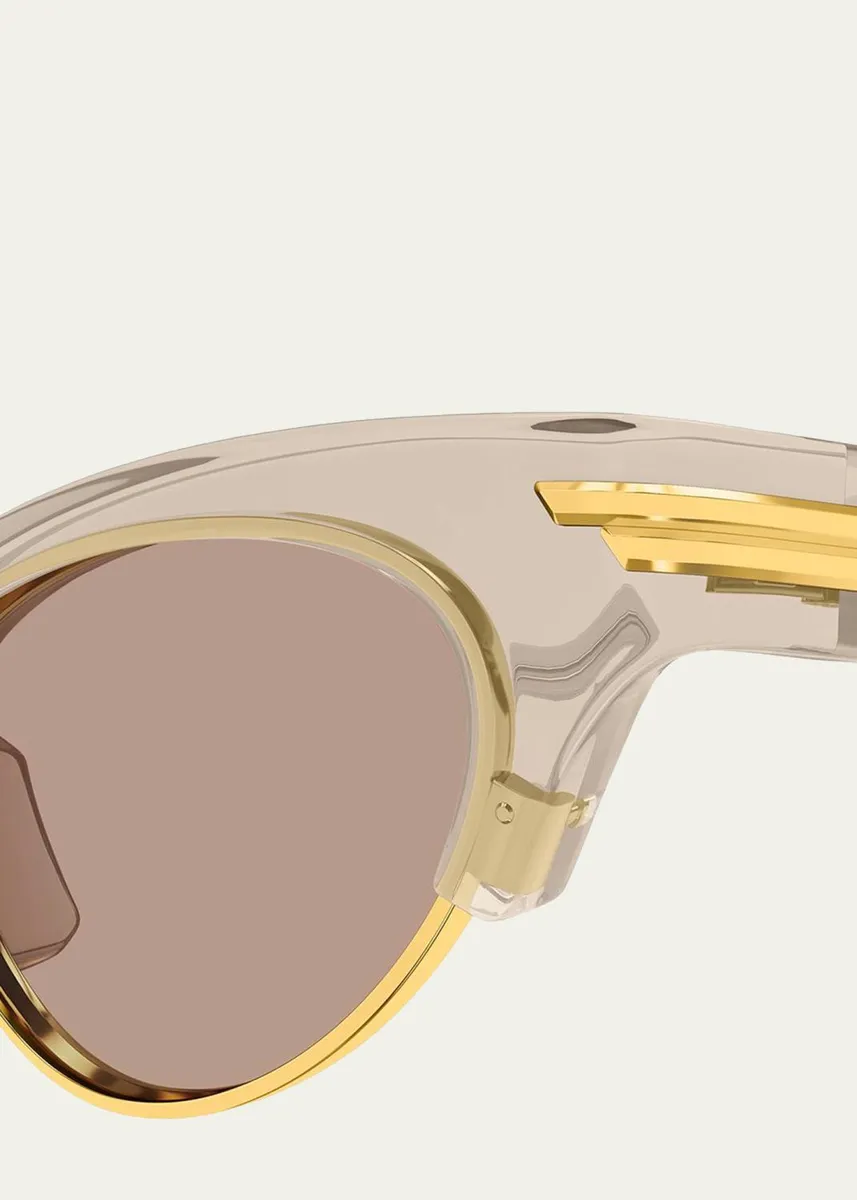 Bottega Veneta Transparent Cat Eye Sunglasses | Thumbnail 3 Bottega Veneta Transparent Cat Eye Sunglasses | Thumbnail 3