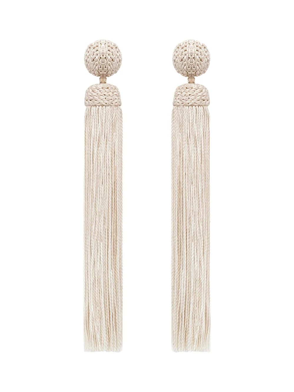 Silk Rope Tassel Clip-On Earrings Silk Rope Tassel Clip-On Earrings