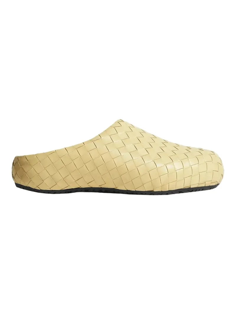 Bottega Veneta Men's Klog Intrecciato Leather Mules