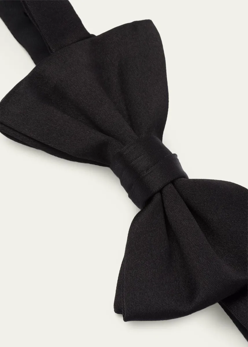 Prada Men's Silk Satin Bow Tie | Thumbnail 3
