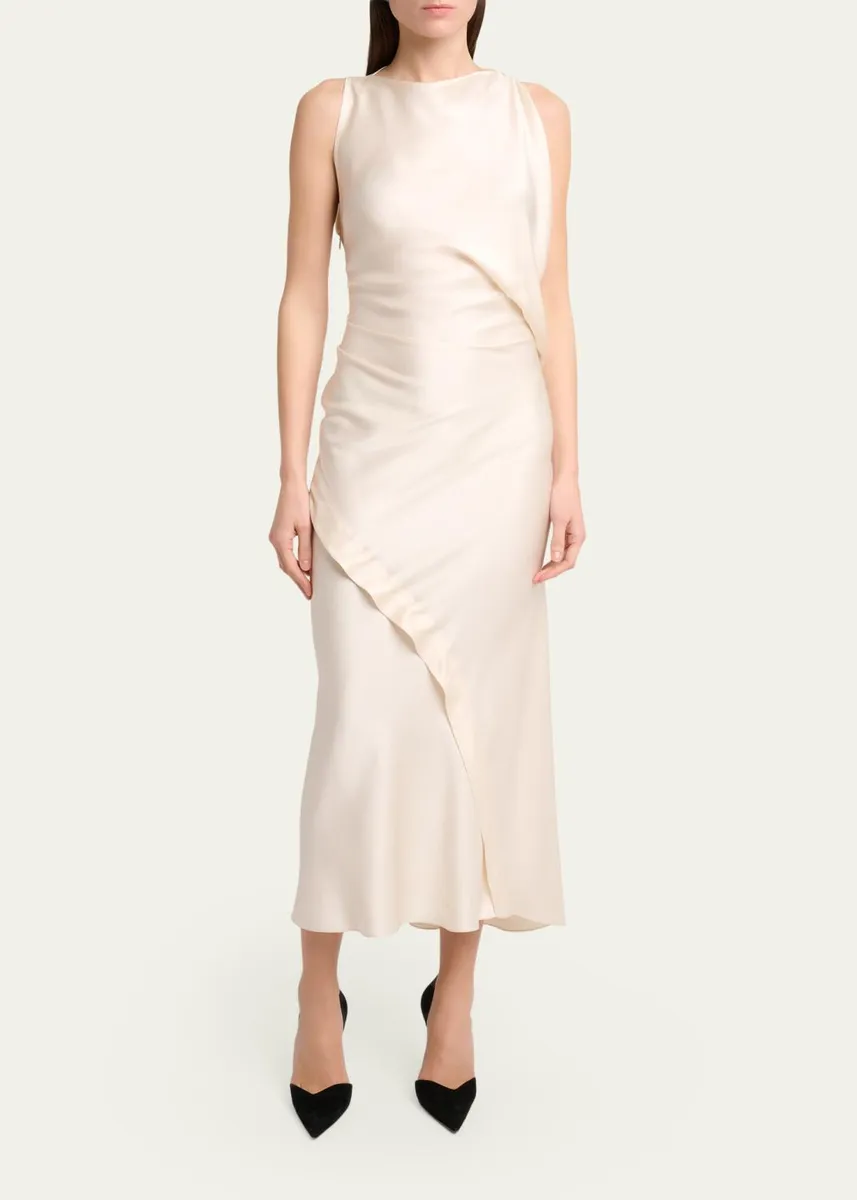 Victoria Beckham Sleeveless Draped Dress | Thumbnail 2