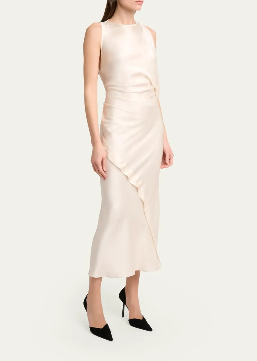 Victoria Beckham Sleeveless Draped Dress | Thumbnail 4