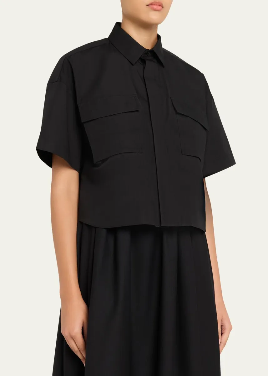 Sacai Cotton Poplin Shirt | Thumbnail 4 Sacai Cotton Poplin Shirt | Thumbnail 4