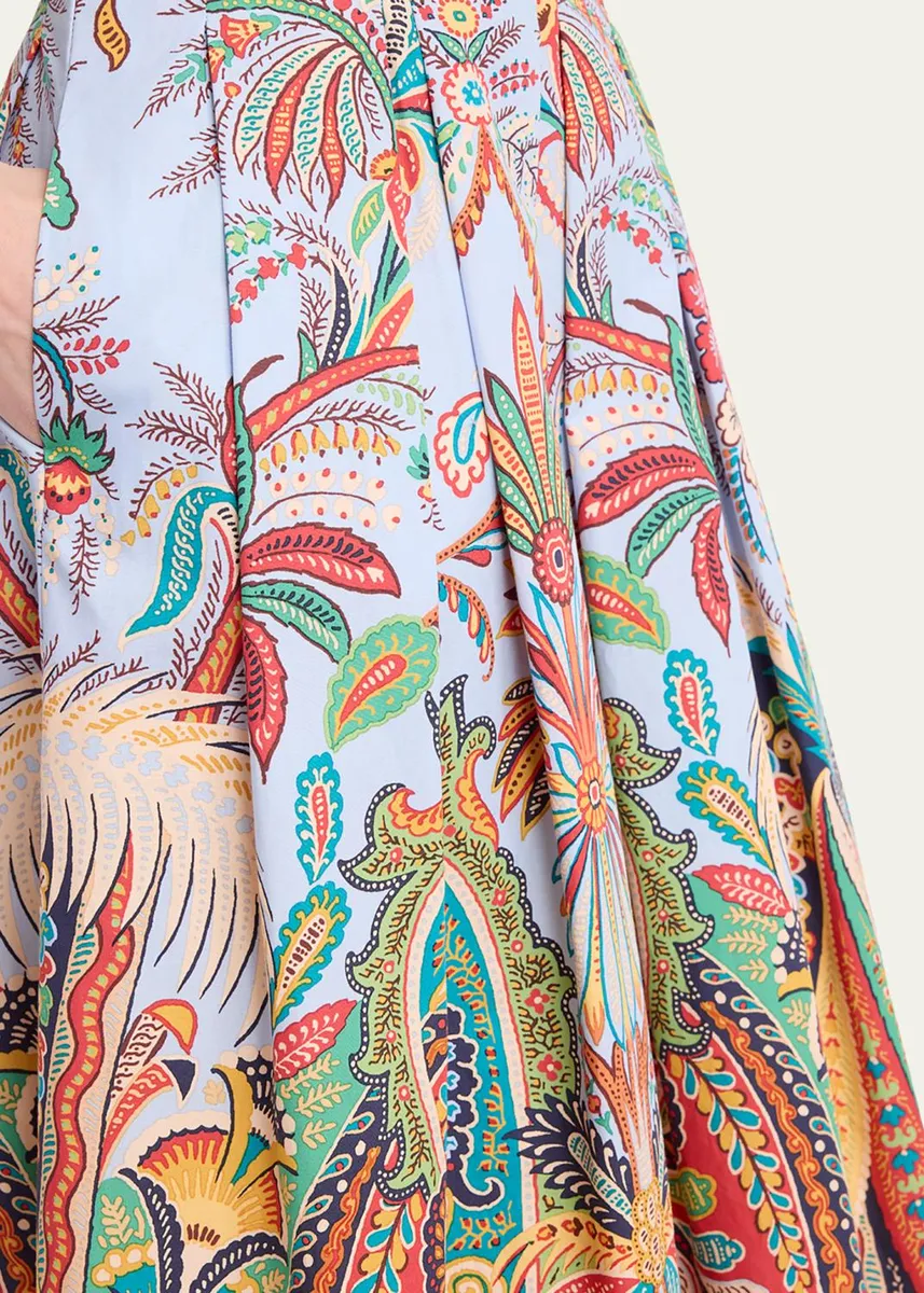 Etro Sleeveless Paisley-Print Pleated Cotton Midi Dress | Thumbnail 5 Etro Sleeveless Paisley-Print Pleated Cotton Midi Dress | Thumbnail 5