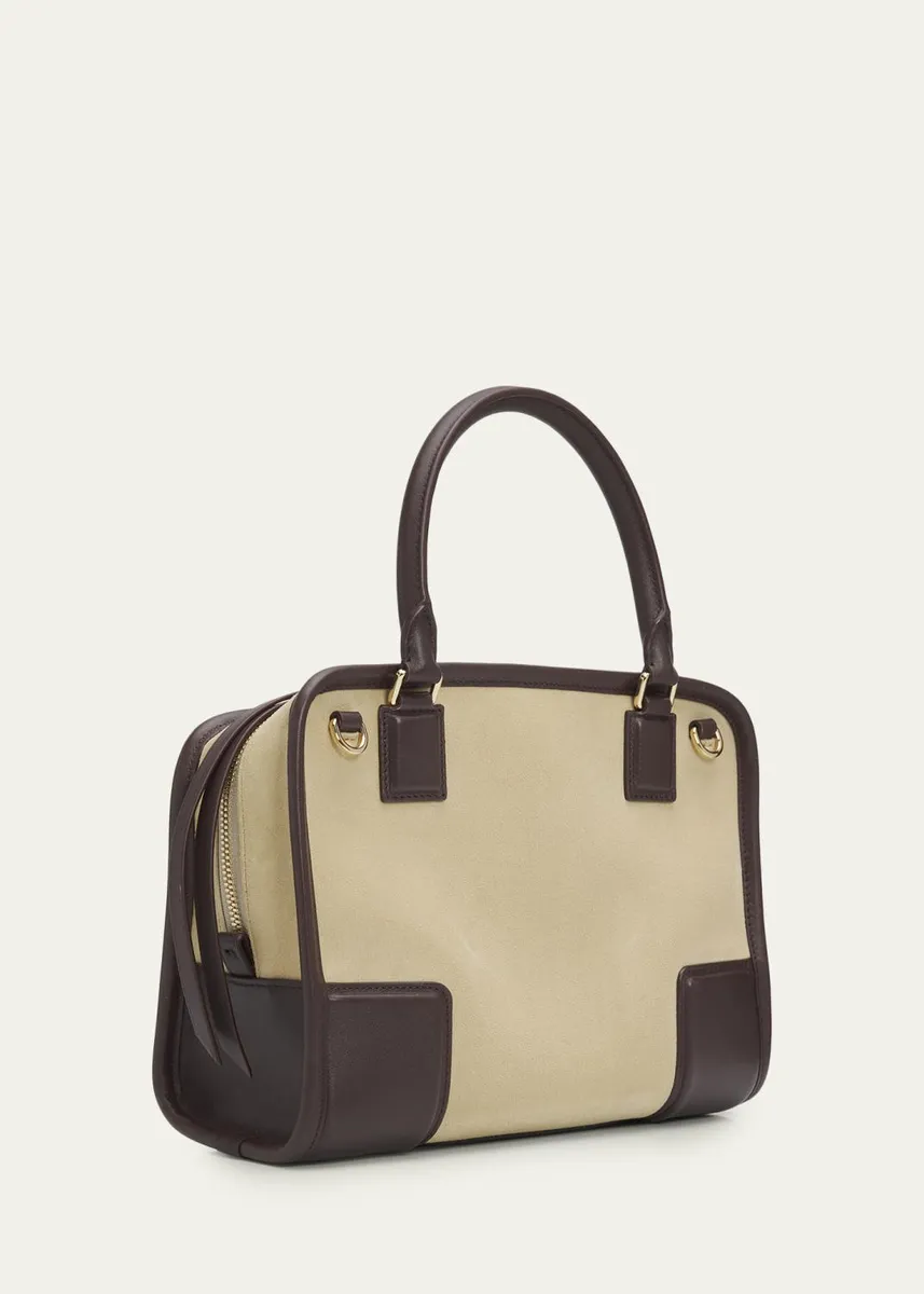 Loewe Amazona 180 Top-Handle Bag in Suede & Leather | Thumbnail 3 Loewe Amazona 180 Top-Handle Bag in Suede & Leather | Thumbnail 3