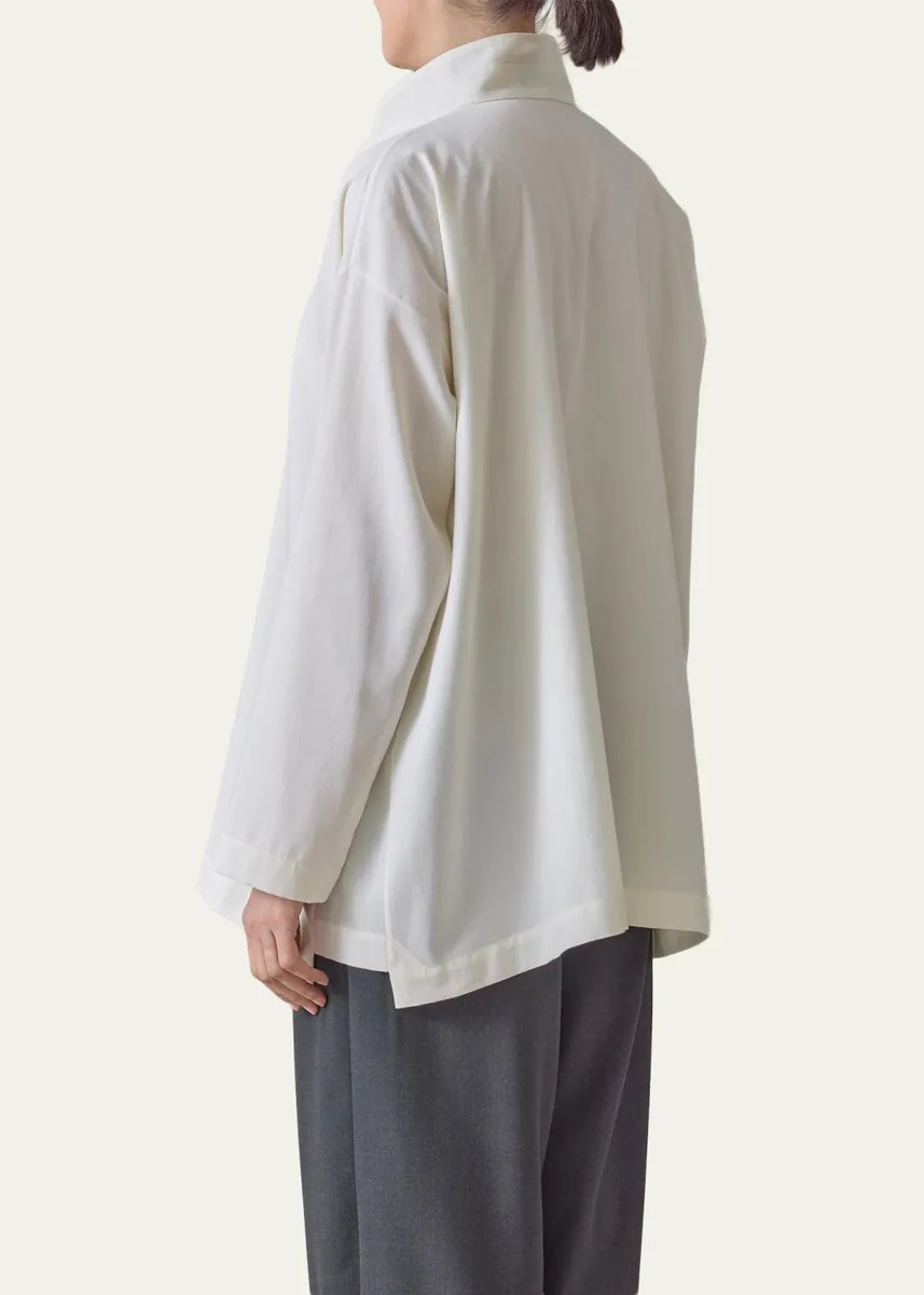 Eskandar Cotton Slim A-Line Shirt | Thumbnail 3
