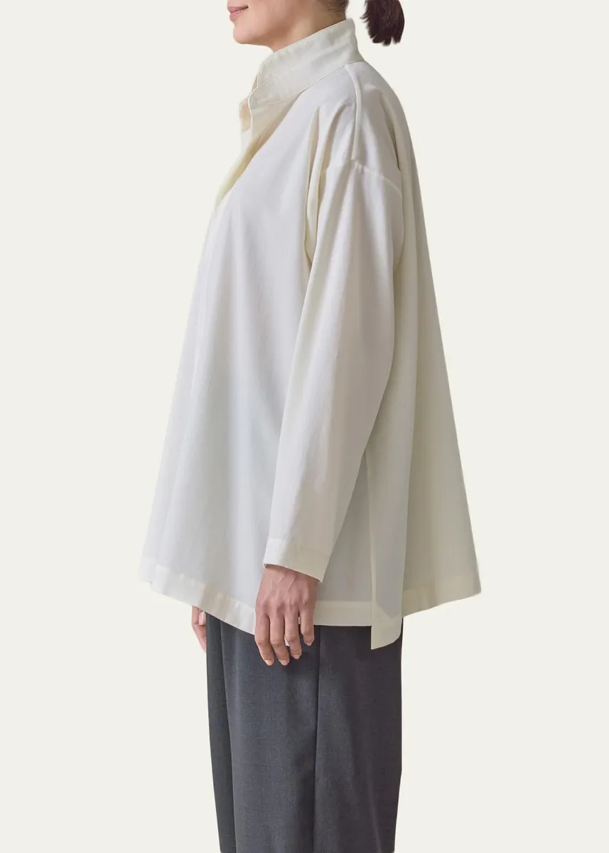 Eskandar Cotton Slim A-Line Shirt | Thumbnail 4