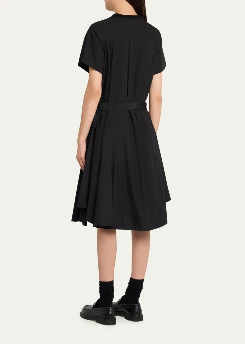 Sacai Cotton Poplin x Knit Shirtdress | Thumbnail 3 Sacai Cotton Poplin x Knit Shirtdress | Thumbnail 3