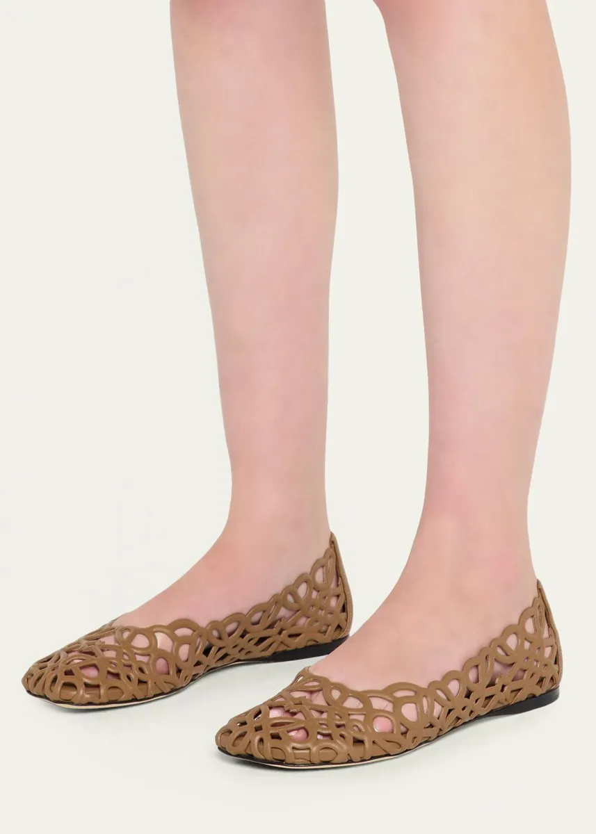 Loewe Petal Anagram Leather Ballerina Flats | Thumbnail 2 Loewe Petal Anagram Leather Ballerina Flats | Thumbnail 2