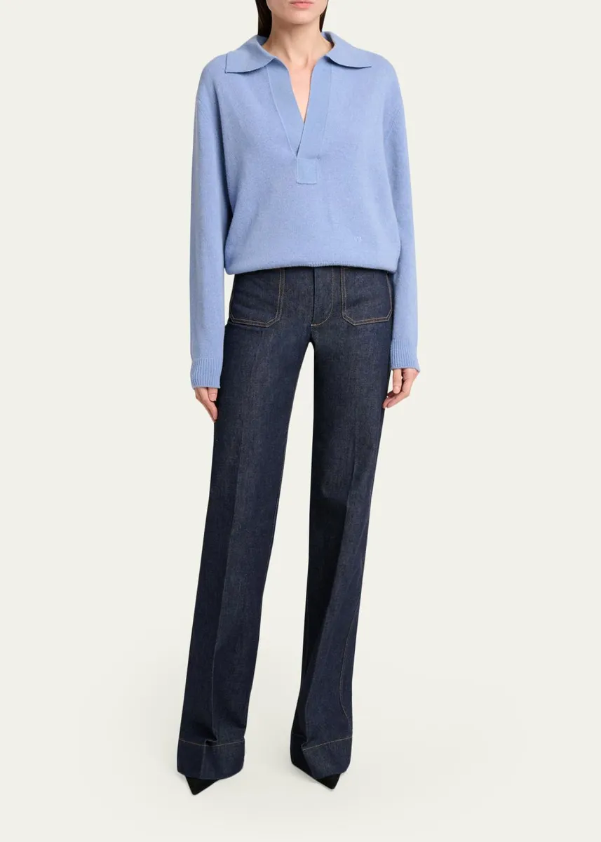 Victoria Beckham Alina Wide-Leg Jeans | Thumbnail 2 Victoria Beckham Alina Wide-Leg Jeans | Thumbnail 2