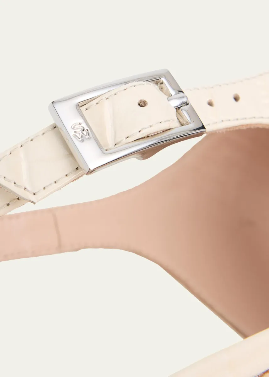Stuart Weitzman 40mm Baby Babette Croc-Embossed Leather Thong Sandals | Thumbnail 5 Stuart Weitzman 40mm Baby Babette Croc-Embossed Leather Thong Sandals | Thumbnail 5