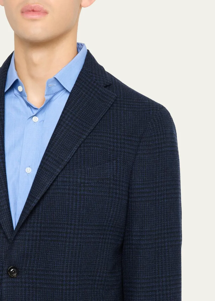 Boglioli Men's Wool and Cashmere Plaid Sport Coat | Thumbnail 5
