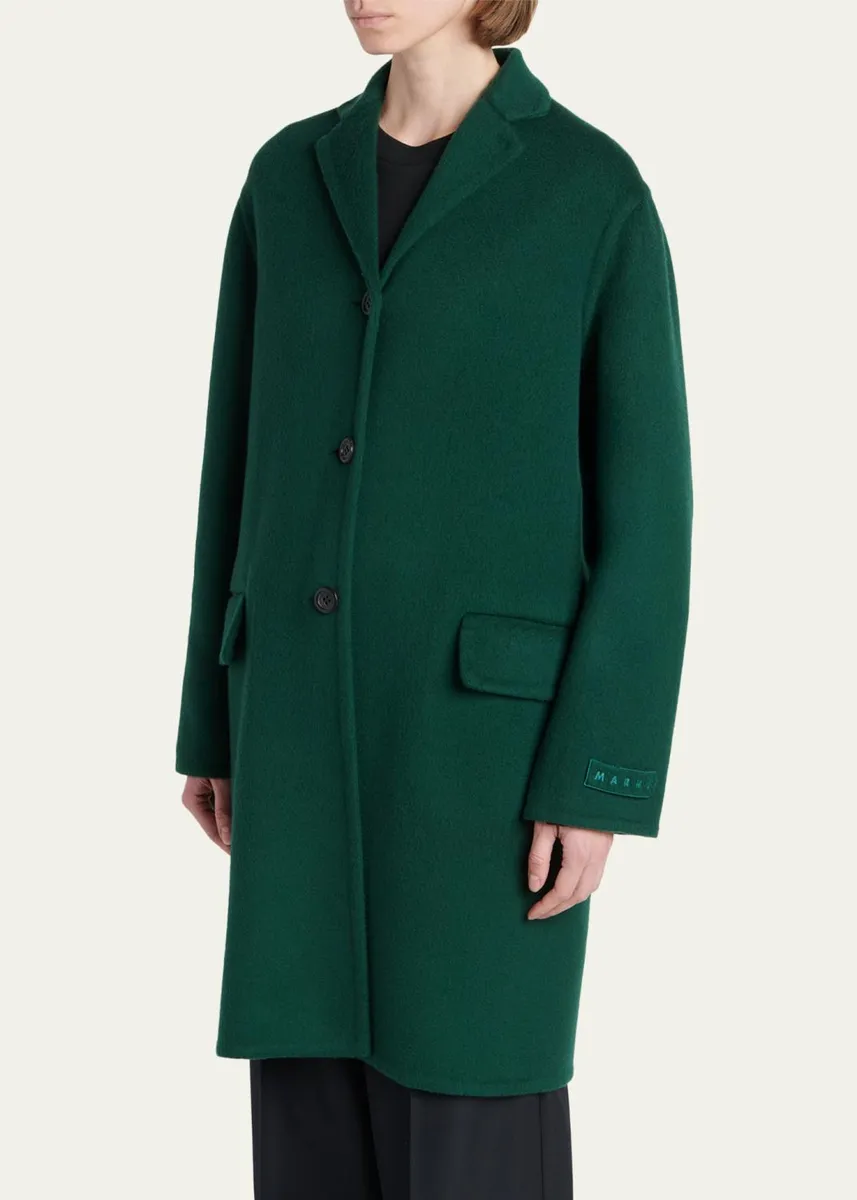 Marni Wool-Cashmere Long Coat | Thumbnail 4 Marni Wool-Cashmere Long Coat | Thumbnail 4