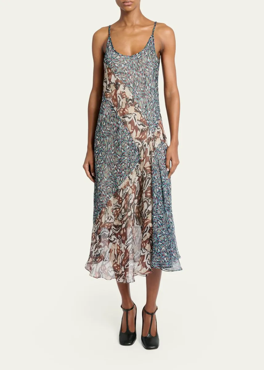 Dries Van Noten Dibelle 40 Sleeveless Silk Midi Dress | Thumbnail 2 Dries Van Noten Dibelle 40 Sleeveless Silk Midi Dress | Thumbnail 2